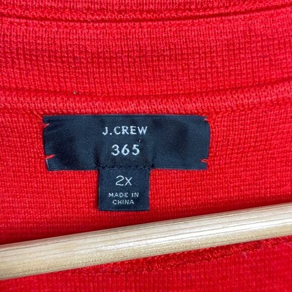 J. CREW Sophie Open Front Sweater Blazer Merino Wool Red {101} - Picture 4 of 6